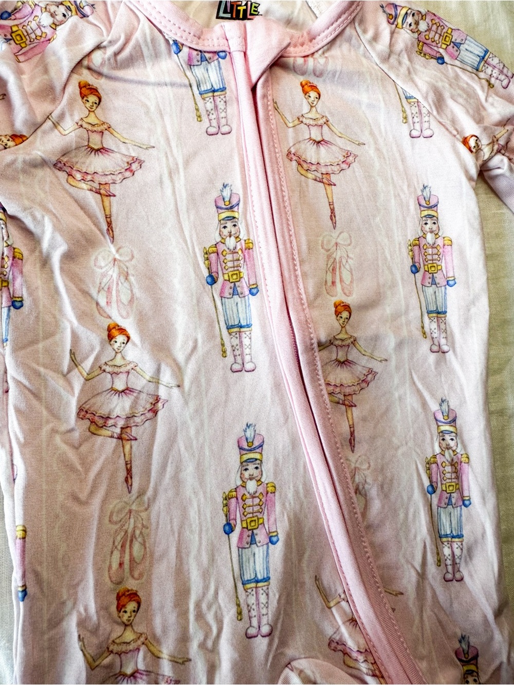 🎀MULTIPLE SIZES🎀 Pink Nutcracker Convertible Zippie Pajamas